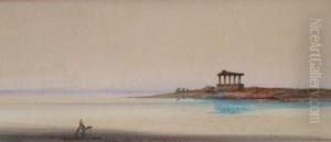 Desert Rider By Ruins On The Nile by Augustus Osborne Lamplough