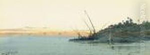 A Nile Village by Augustus Osborne Lamplough