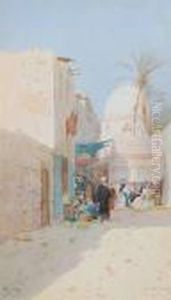 'a Streetscene, Cairo' by Augustus Osborne Lamplough