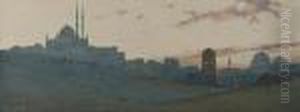 View Of Cairo At Sunset by Augustus Osborne Lamplough
