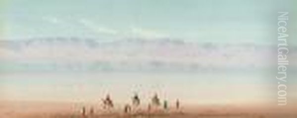 Bedouin Crossing The Desert by Augustus Osborne Lamplough