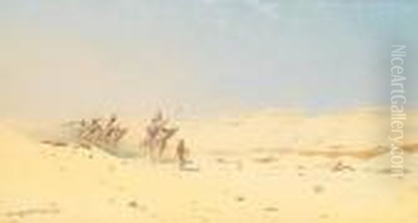 A Bedouin Camel Train - view 1