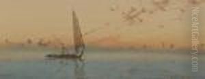 Felucca On The Upper Nile by Augustus Osborne Lamplough