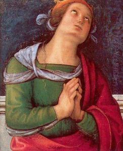 Saint Flavia Tempera and oil on wood panel, Vatican Picture Gallery by Pietro Vannucci Perugino