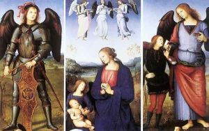 Polytych of Certosa di Pavia (details) c. 1499 by Pietro Vannucci Perugino