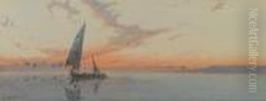 Feluccas On The Nile At Sunset