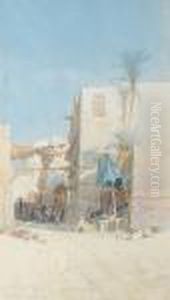A Street Market, Cairo by Augustus Osborne Lamplough