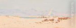 Desert Scene With Dhows