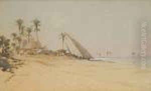 An Egyptian Town On The Banks Of The Nile