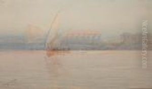 A View Of The Ruins Of Luxor From The Nile