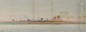 Ruins At Luxor, Time Of Inundation by Augustus Osborne Lamplough