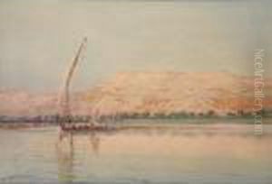 A Felucca On The Nile by Augustus Osborne Lamplough