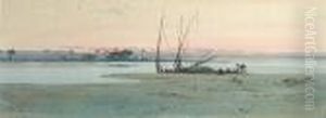 The Nile At Dusk by Augustus Osborne Lamplough