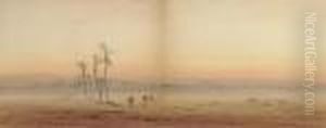 Sunset In The Desert by Augustus Osborne Lamplough