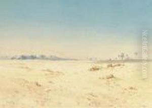 An Oasis In The Desert by Augustus Osborne Lamplough