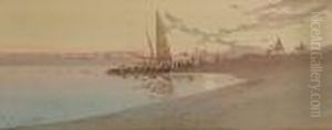 Loading The Dhows At Sunset