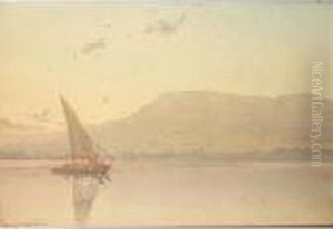 Skies Yet Blushing With Departed Light - Luxor by Augustus Osborne Lamplough