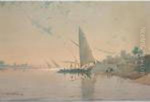 T At Luxor; On The Nile - Near Aswan by Augustus Osborne Lamplough