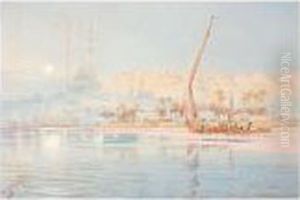 A Dhow On The Nile At Cairo