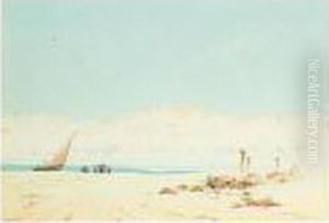 Arab Funeral Procession Near Tanrain by Augustus Osborne Lamplough