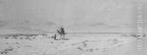 An Arab Leading A Camel Through The Desert