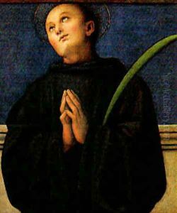 Saint Placidus 1495-98 by Pietro Vannucci Perugino