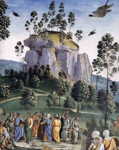Moses's Journey into Egypt and the Circumcision of His Son Eliezer (detail-5) c. 1482 by Pietro Vannucci Perugino