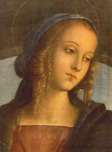 The Madonna between St John the Baptist and St Sebastian (detail-2) 1493