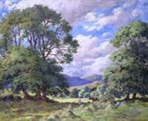 Mountain Landscape With Figures, Hay Wagon
Signed Lower Left by Percy Lancaster