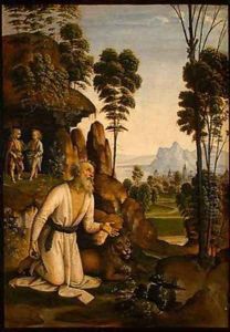 St. Jerome in the Wilderness by Pietro Vannucci Perugino