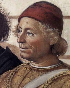 Christ Handing the Keys to St Peter (detail-7) 1481-82 by Pietro Vannucci Perugino