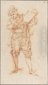 Standing Male Figure With Book by Nicolas Lancret