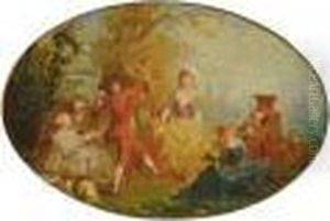 Scene Galante. by Nicolas Lancret