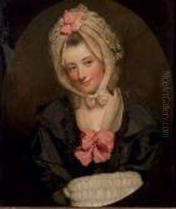 Portrait De Dame Au Manchon by Nicolas Lancret
