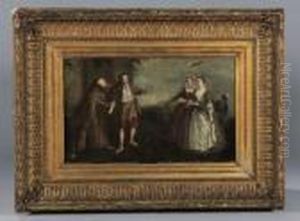 < La Tentation >. by Nicolas Lancret
