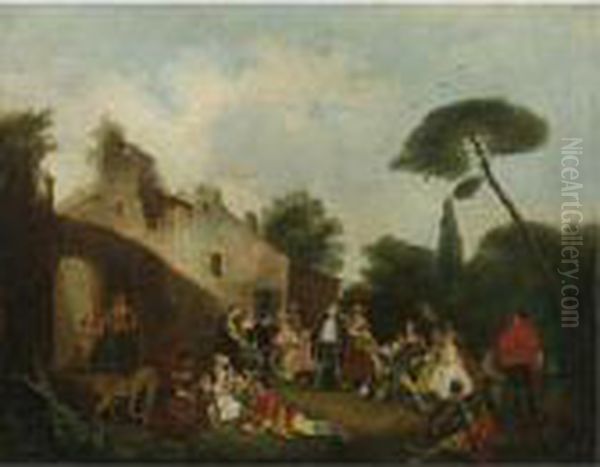 Figures In A Garden - view 1