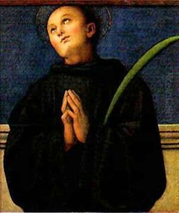 St Sebastian Muse Du Louvre Paris by Pietro Vannucci Perugino