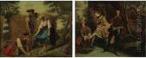 Winter
And
Autumn: A Pair Of Paintings by Nicolas Lancret