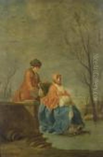 Elegante Dans Un Fauteuil A Patins - view 1