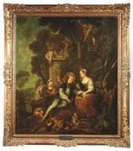 A Gallant Couple In A Park by Nicolas Lancret