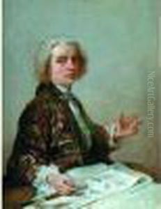 Portrait De L'architecte La Guespiere by Nicolas Lancret
