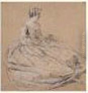 Femme Assise A L'eventail by Nicolas Lancret