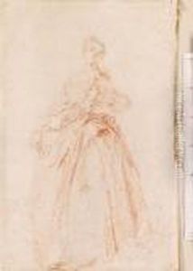 A Lady Dancing, Holding The Hand
Of Her Partner (recto); Subsidiarystudies Of Her Head (verso) by Nicolas Lancret