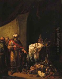 Croesus showing his riches to Solon by Willem De Poorter
