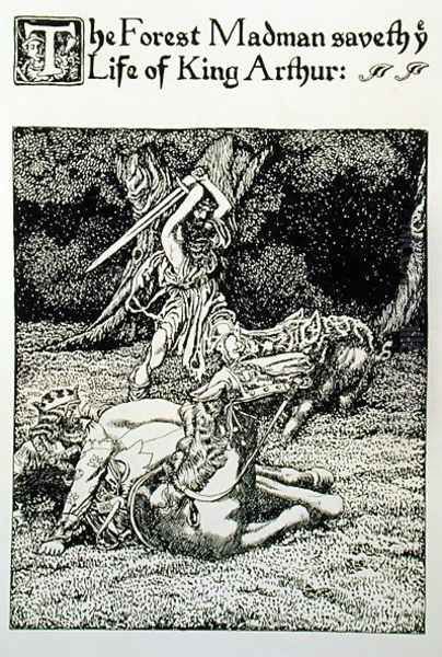 The Forest Madman saveth ye Life of King Arthur, from Sir Kay and the Forest Madman, 1905 - view 1