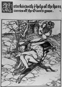 Peterkin, with ye help of the hare, carries off the Giants goose