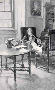 A Virginia Planter in retirement on his estates, 1670s, published in Harpers Magazine, 1896