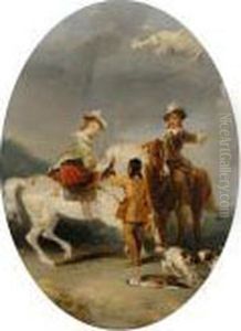 A Gentleman Hawking With His Wife