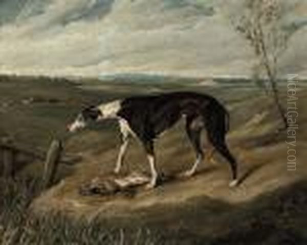 A Greyhound With A Hare - view 1