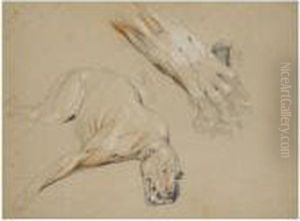 A Wild Cat And The Paw Of A Wild Cat by Sir Edwin Henry Landseer